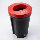 95 Litre Open-Top Recycling Bin, D-Shaped Profile, Polyethylene (view 2)