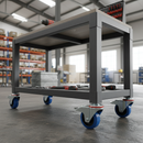 160mm Heavy Duty Braked Swivel Bolt Hole Castor with Elastic Nylon Centre