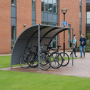 Premium Heavy Duty Cycle Shelter with Galvanised Steel Roof and Integral Stands - Versatile for Schools and Commercial Use