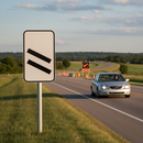 Premium Countdown Marker 200 Yards Post Mounted Sign with Color Options for Traffic Guidance