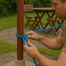 10mm Blue Polypropylene Lorry 3-Strand Rope 27m - Heavy Duty Truck Tie Down Rope