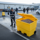 Premium 340L Grit Bin - Heavy Duty UV-Stabilised Plastic for Large Car Parks and Distribution Yards