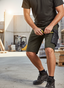 Premium Four-Way Stretch Cargo Work Shorts with Adjustable Waistband and Water-Repellent Fabric