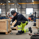 Premium High-Visibility Winter Trousers with Water and Dirt Repellent Material, Pre-Bent Knees and Spacious Pockets