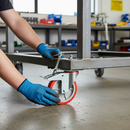 150mm Braked Swivel Bolt Hole Castor with Grey Nylon Centre