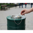 Premium Replacement Ashtray Attachment with Steel Chain for Enhanced Litter Bin Functionality