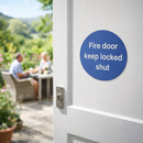 Fire Door Keep Locked Shut Sign – 1mm Rigid Plastic – Indoor/Outdoor