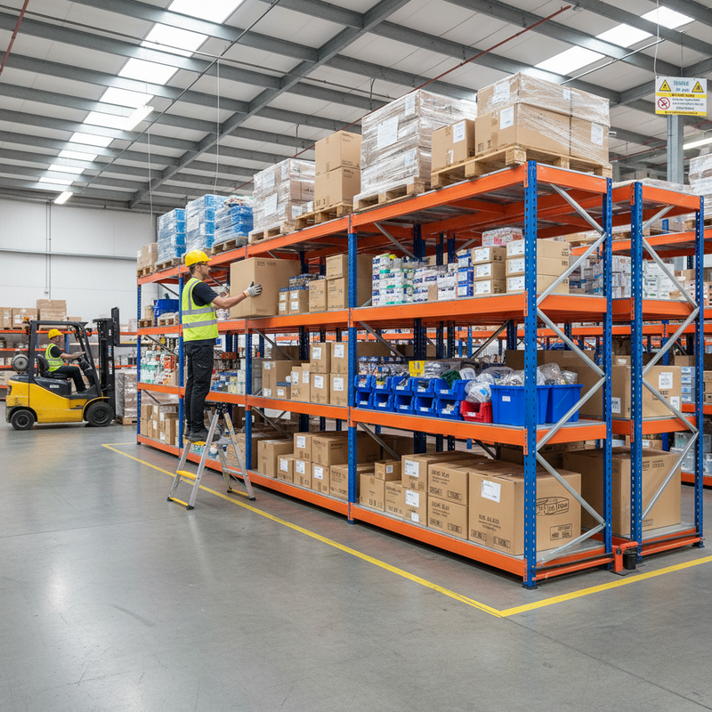 Premium Heavy Duty Industrial Shelving - 1677mm High - 400kg Capacity - Steel