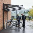 Premium Bike Shelter Extension with Polycarbonate Roof for Cycle Storage - Galvanised Steel Construction