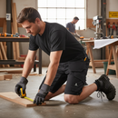 Premium Lightweight Work Shorts with Reinforced Pockets, Ergonomic Waistband, and Durable Polyester Cotton Blend for Comfort and Longevity