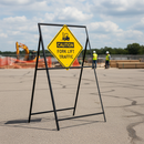 Premium Heavy Duty Rectangular Metal Road Sign Frame - 1050 x 750mm with Long Legs for Enhanced Visibility