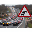 Premium Traffic Queues Likely Ahead Sign - Dia 584 for High-Speed Roads with Warning Features
