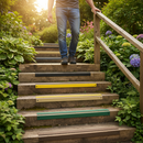 5 x 1000mm Premium Anti-Slip Decking Strips – Pre-Drilled for Outdoor Steps