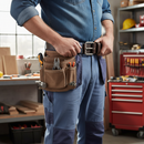 Premium Buffalo Leather Belt with Robust Metal Buckle for Durability and Flexibility