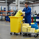 Heavy Duty 1000L Chemical Spill Kit with 4 Wheel Bin