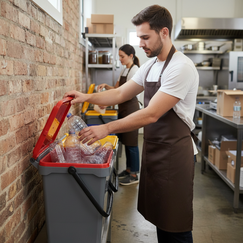 Set of 3 Heavy Duty 30L Recycling Bins with Flip Lids