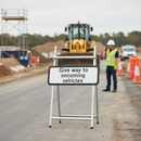 Professional Give Way to Oncoming Vehicles Sign - Quick Fit Diagram 615.1, 725x275mm for Enhanced Road Safety