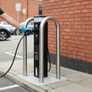 Premium Heavy Duty EV Point Protector - Stainless Steel Post Shield for Vehicle Damage Prevention