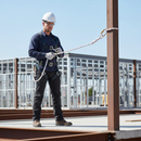 Premium 2m Adjustable Work Positioning Restraint Lanyard with Heavy Duty Screw Gate Connectors and Wear-Resistant Thimble