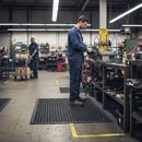 Premium Anti-Fatigue Matting with Drainage Holes, Lightweight and Durable, 910x1550mm for Enhanced Traction and Comfort