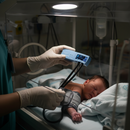 Premium Blood Pressure Cuff for Newborns with Dual Tubes - Compact Size 15.5 x 5 cm in Blue