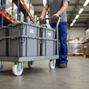 125mm Heavy Duty Fixed Plate Castor Nylon Wheel with Roller Bearing