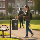Premium Heavy Duty 40L Litter Bin for Outdoor Use with Self-Extinguishing Design and Easy Maintenance Features