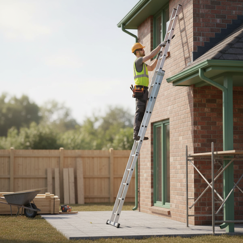 Professional Square Rung Double Extension Ladders - 7 Sizes Available