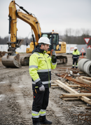 Premium Waterproof Hi-Vis Arc Parka Jacket with Flame Retardant Lining and Multiple Pockets