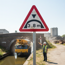 Premium Available Headroom Arch Bridge Post Mounted Sign - Customizable Dimensions for Safety and Compliance