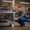 50mm Heavy Duty Swivel Plate Castor with White Nylon Wheel