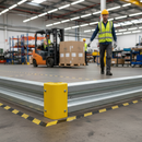 Heavy Duty Yellow Powder Coated Galvanized Steel Fishtail Armco Barrier End Cap for Enhanced Visibility and Durability
