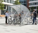 Premium 6 Bike Cycle Shelter with Galvanized Steel Frame for Outdoor Use - High-Quality Professional Grade for Industrial and Commercial Applications