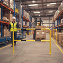 Premium Heavy Duty Steel Hoop Guard Warehouse Barrier for Pedestrian Segregation