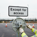 Premium Supplementary Plate for Vehicle Access Restrictions - Adjustable Text Size