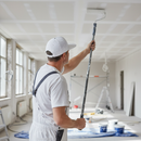 Premium White Painter's Cap with Flat Brim and Snapback Closure for Painters - High-Quality Professional Grade for Industrial and Commercial Applic...