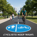 Premium Preformed Thermoplastic Road Marking for Cycles and Pedestrians - Easy Application, Non-Slip, Professional Appearance