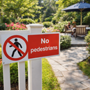 No Pedestrians Safety Sign – 1mm Rigid Plastic – Indoor/Outdoor Use