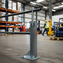 Premium Bolt Down 760mm Handrail Mount Barrier Post with Galvanised Steel Construction for Enhanced Safety in Car Parks