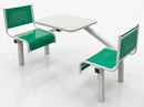 2-Seater Canteen Bench & Table Unit, 1.2mm Steel, 4 Colours (view 2)