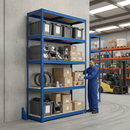 Premium Industrial Shelving - 2130mm High - 200/280kg Capacity - Blue