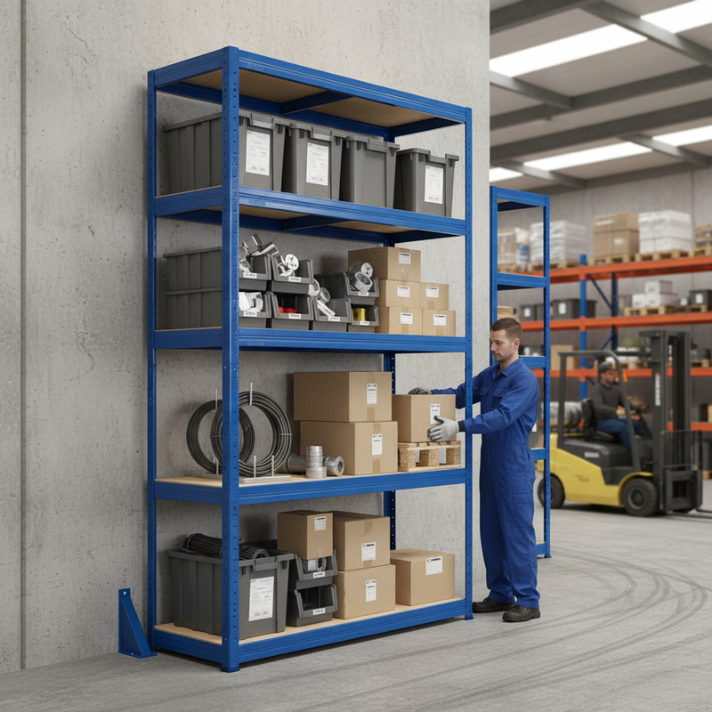 Premium Industrial Shelving - 2130mm High - 200/280kg Capacity - Blue