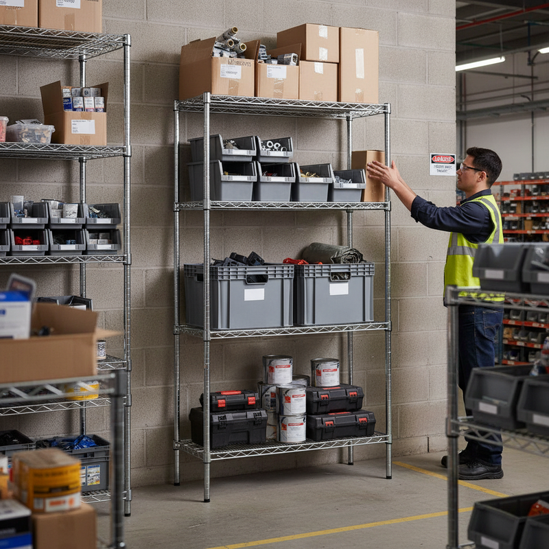 Premium Chrome Wire Shelving Unit - 2130mm High - 300kg Capacity