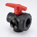 1 1/2in BSP Female 3-Way L Polypropylene Ball Valve 16 Bar (view 2)