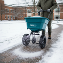 Premium Push Along Salt and Seed Spreader with 36kg Capacity and Adjustable Delivery for Year-Round Use
