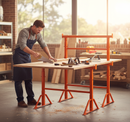 Premium Adjustable Steel Builders Trestle for Safe Height Access with Multiple Adjustment Options