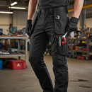 Premium Slim Fit Work Trousers with Holster Pockets and 4-Way Stretch Panels for Durability and Comfort