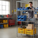 Premium Chrome Wire Shelving Unit - 1820mm High - 300kg Capacity