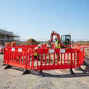 Premium Heavy Duty Injection Moulded Safety Barrier in Red with Ultra Strong Couplers and Drainage Design for Versatile Use