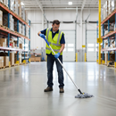 Premium Lightweight Aluminium Mop Handle with Push-Fit Grip - 54" Length for Efficient Cleaning